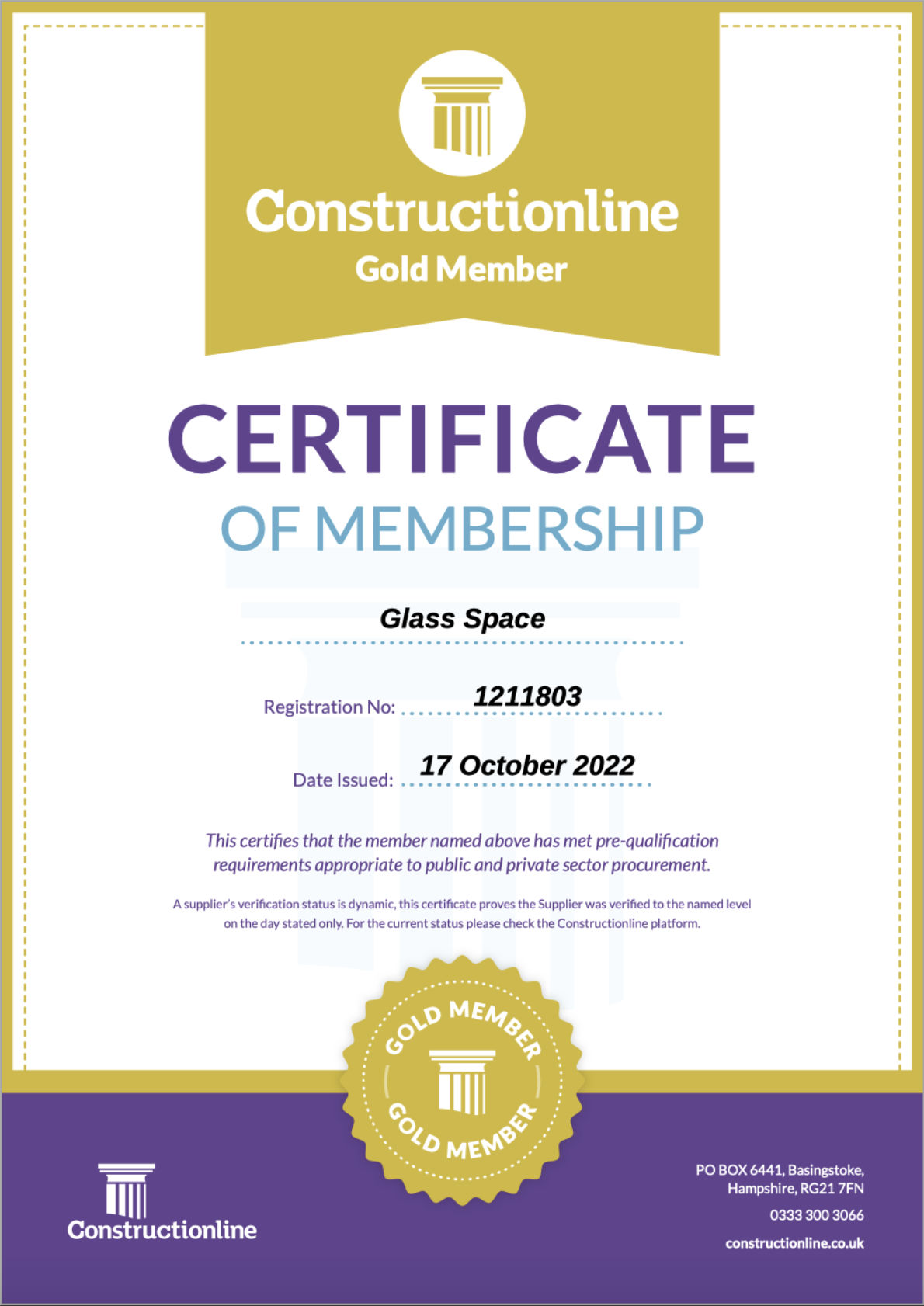 ConstructionLine Gold Member